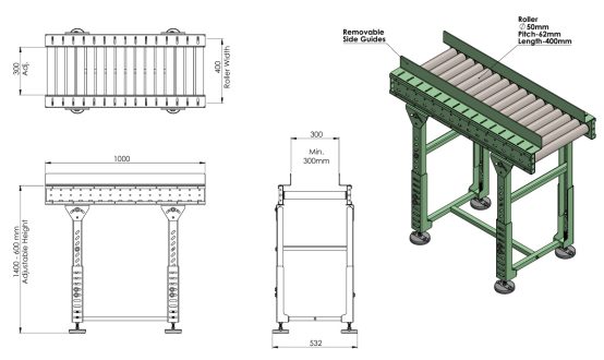 Heavy-Duty Roller Conveyor - Image 2